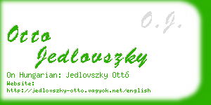 otto jedlovszky business card